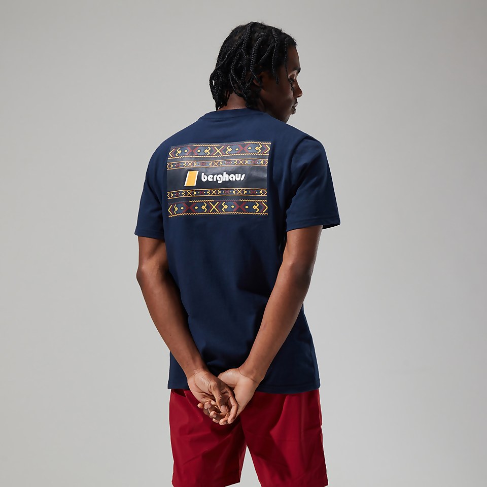 Unisex Aztec Block T Shirt - Dark Blue