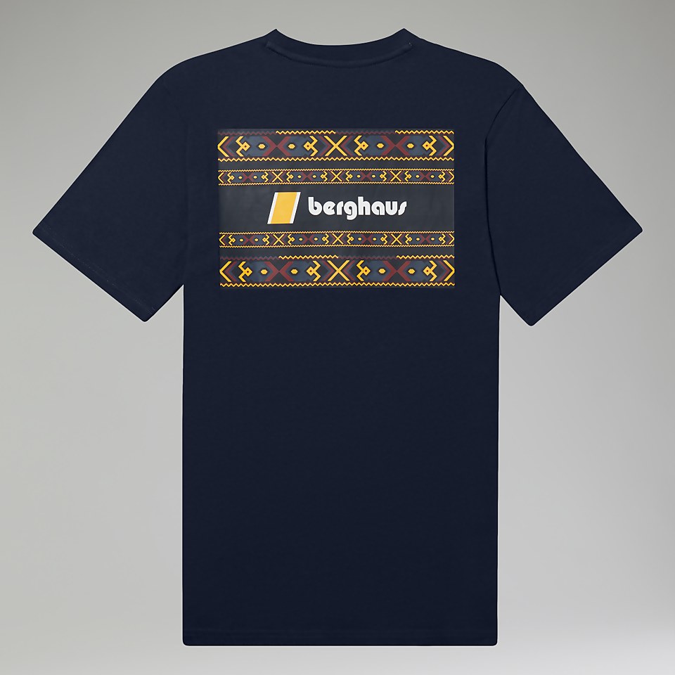 Unisex Aztec Block T Shirt - Dark Blue