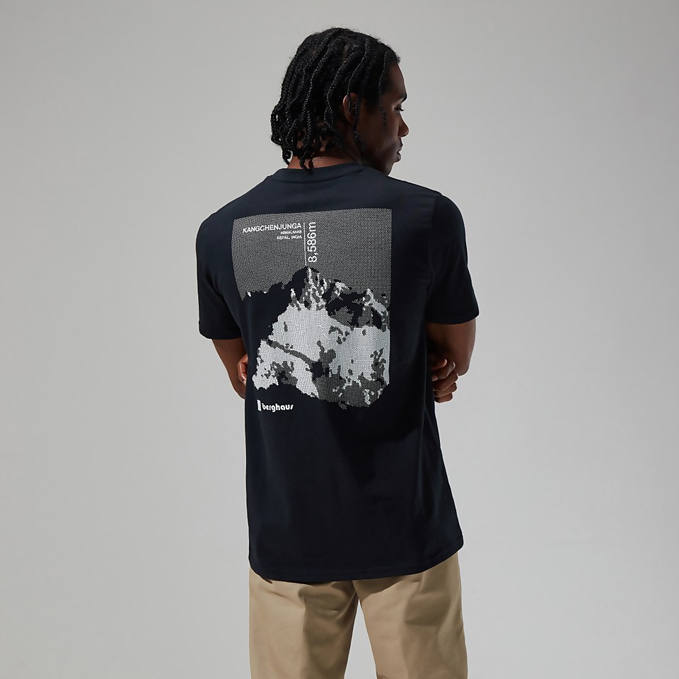 Unisex Kanchenjunga Static T-Shirts - Black