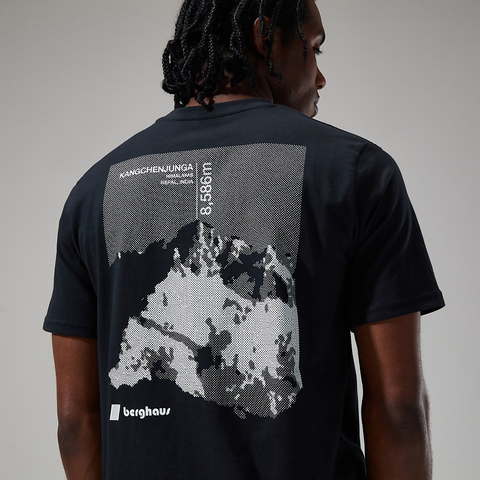 Unisex Kanchenjunga Static T-Shirts - Black