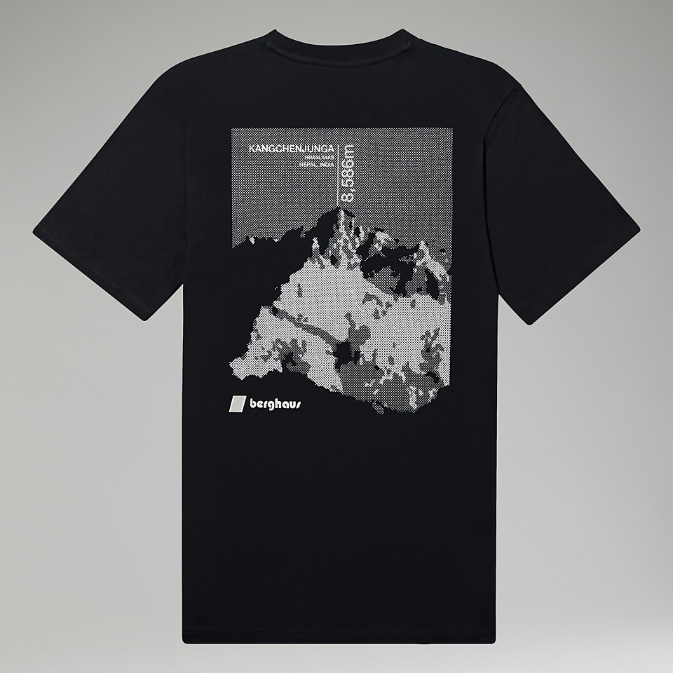 Unisex Kanchenjunga Static T-Shirts - Black