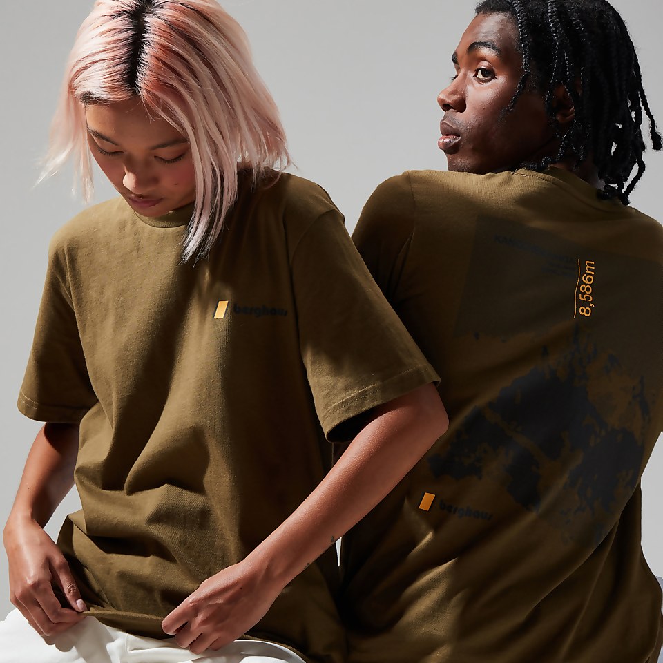 Unisex Kanchenjunga Static T Shirt - Dark Green