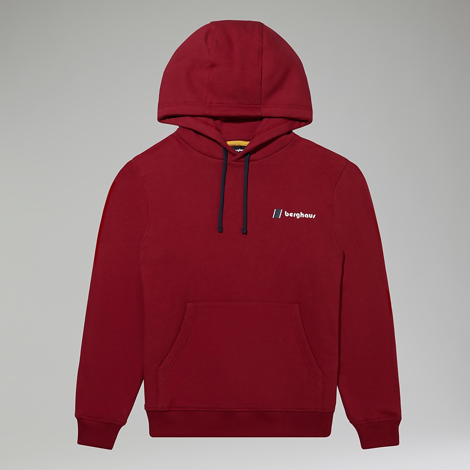 Unisex Heritage Small Logo Hoody - Dark Red