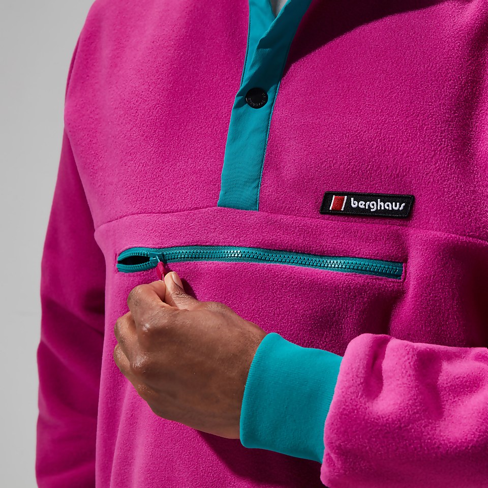 Unisex Polarplus Fleece Crew - Pink/Dark Turquoise