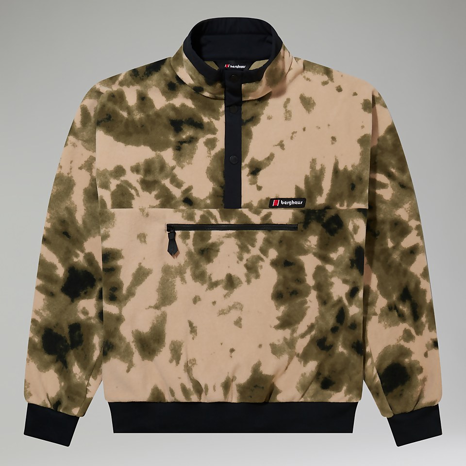 Unisex Polarplus Fleece Crew - Natural/Dark Green/Black