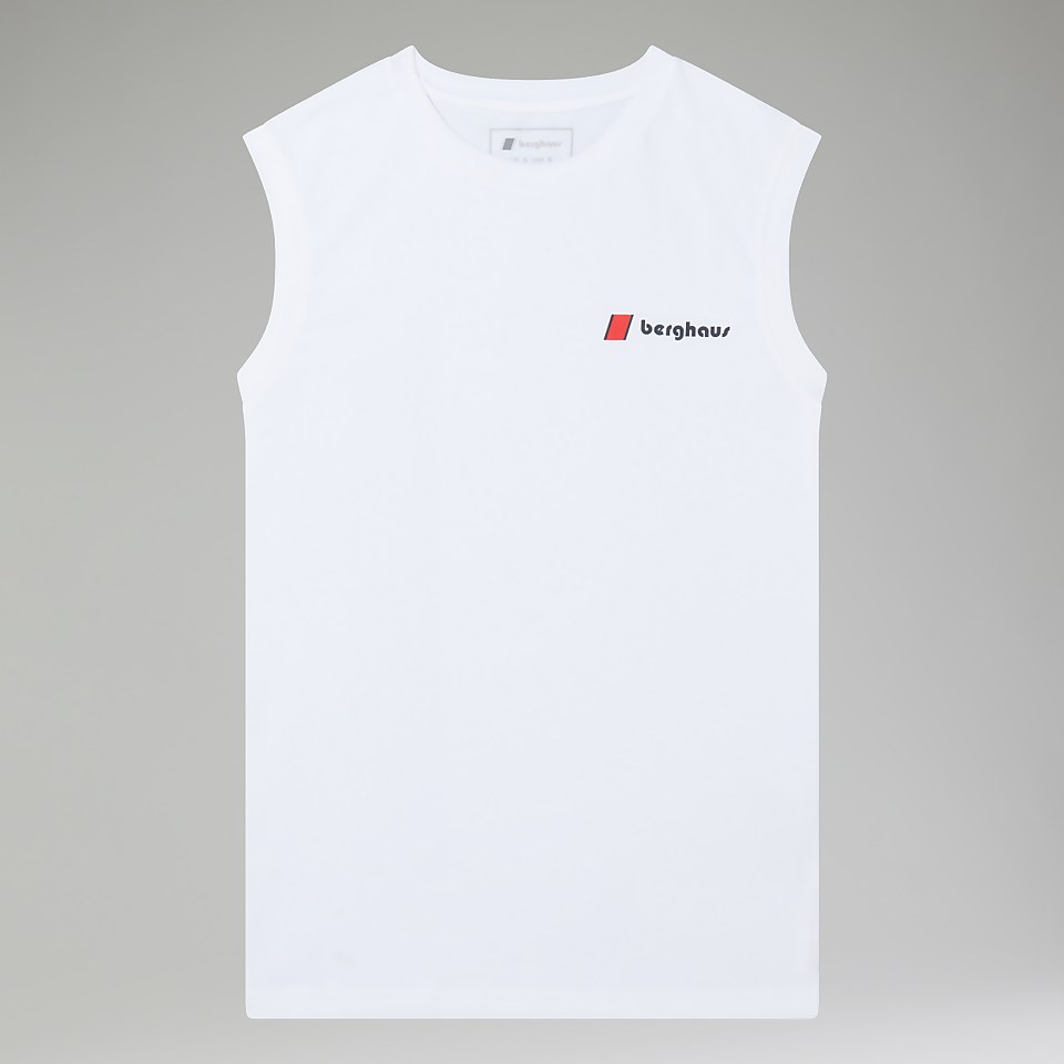 Unisex Red Point Tank Tee - White
