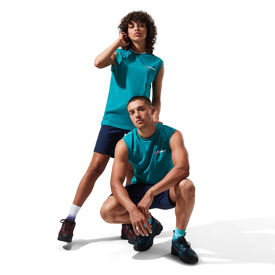 Unisex Red Point Tank Tee - Dark Turquoise