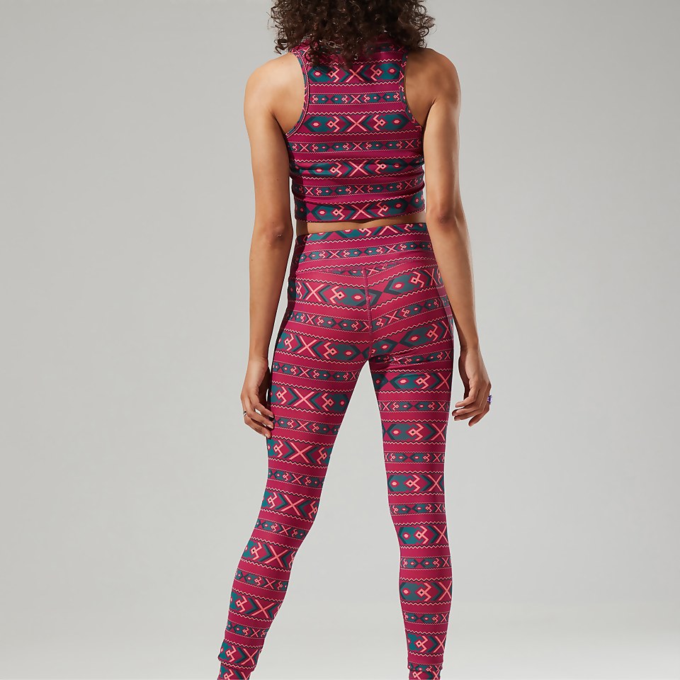 Women's Red Point Legging - Dark Turquoise/Pink