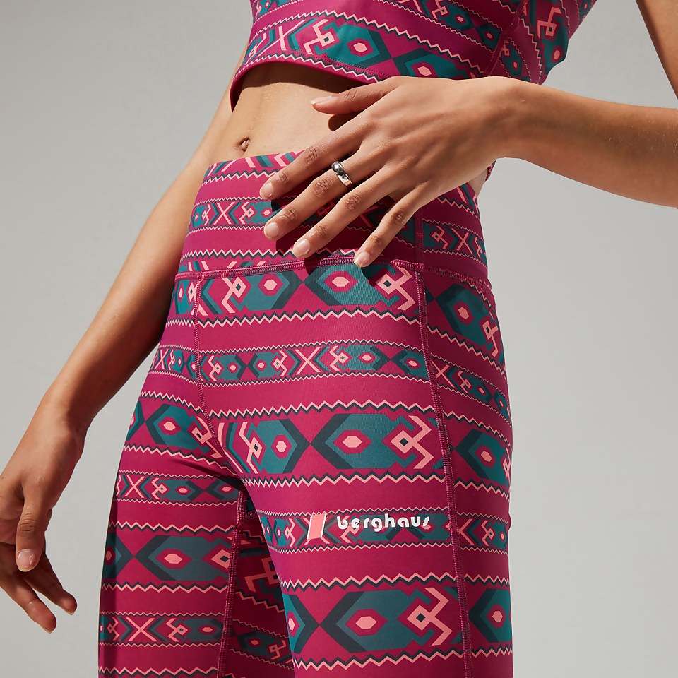 Women's Red Point Legging - Dark Turquoise/Pink