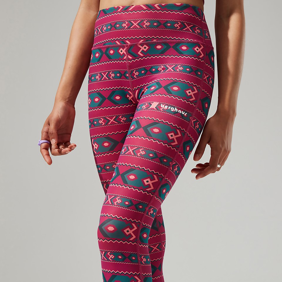 Women's Red Point Legging - Dark Turquoise/Pink