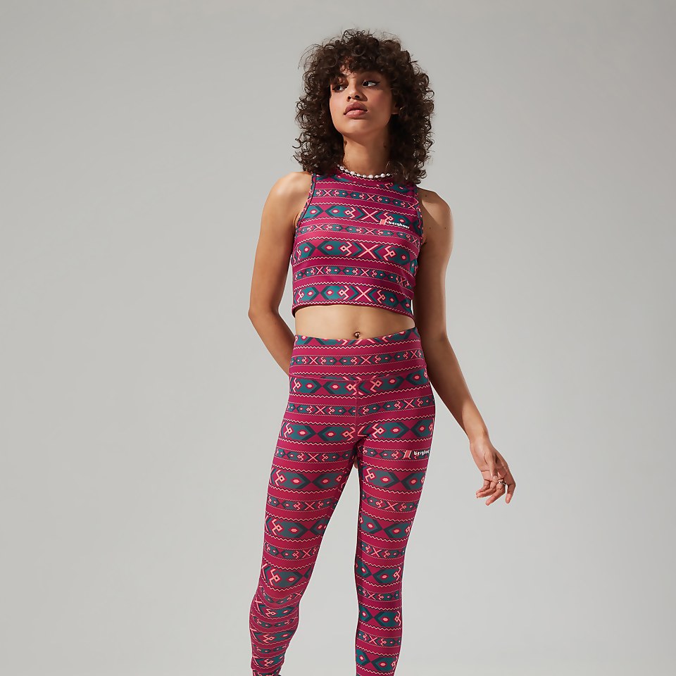 Women's Red Point Legging - Dark Turquoise/Pink