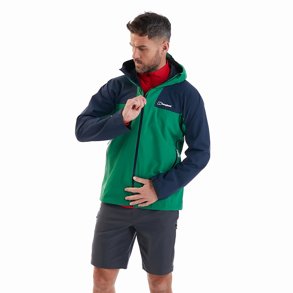 Men's Kember Vented Waterproof Jacket - Green / Blue