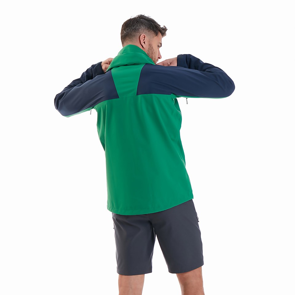 Men's Kember Vented Waterproof Jacket - Green / Blue