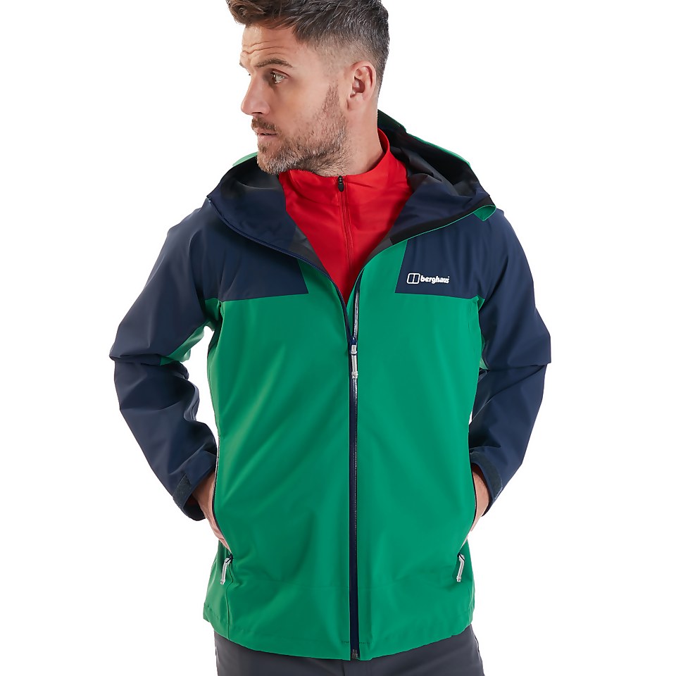 Men's Kember Vented Waterproof Jacket - Green / Blue