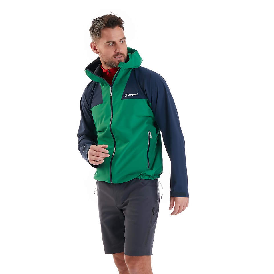 Men's Kember Vented Waterproof Jacket - Green / Blue
