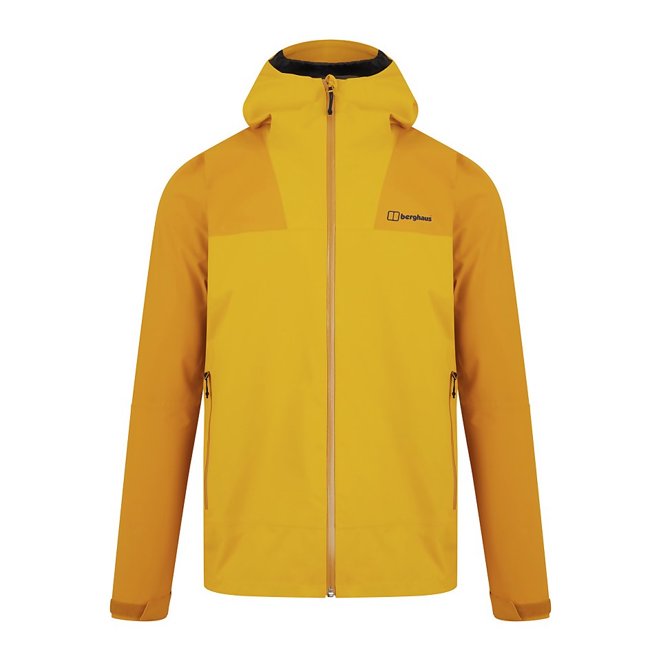 Men's Kember Vented Waterproof Jacket - Yellow / Brown