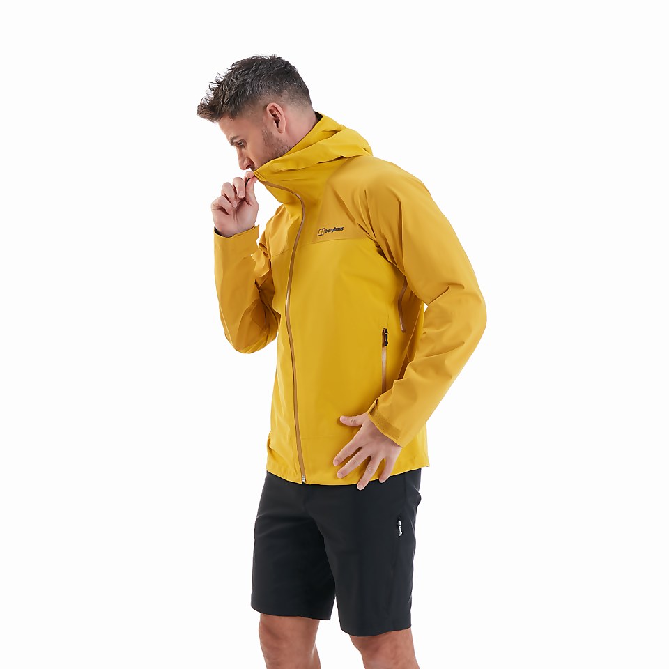 Men's Kember Vented Waterproof Jacket - Yellow / Brown