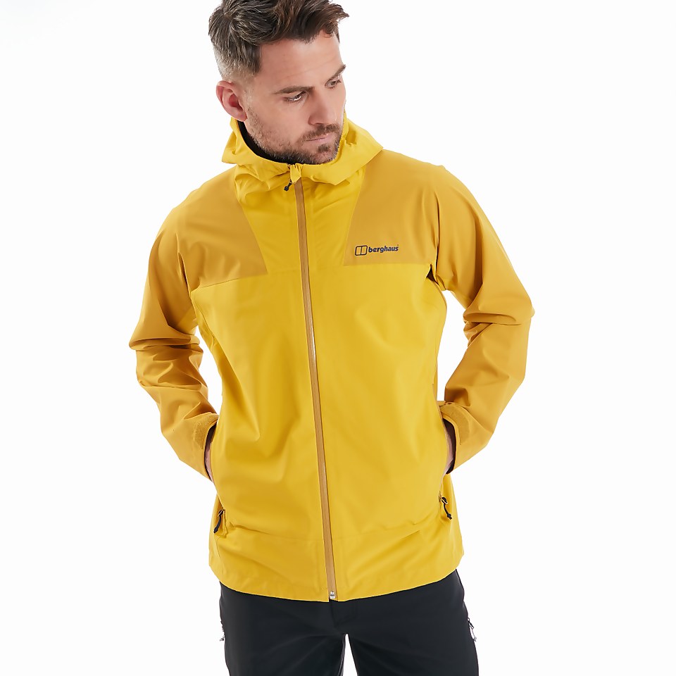 Men's Kember Vented Waterproof Jacket - Yellow / Brown