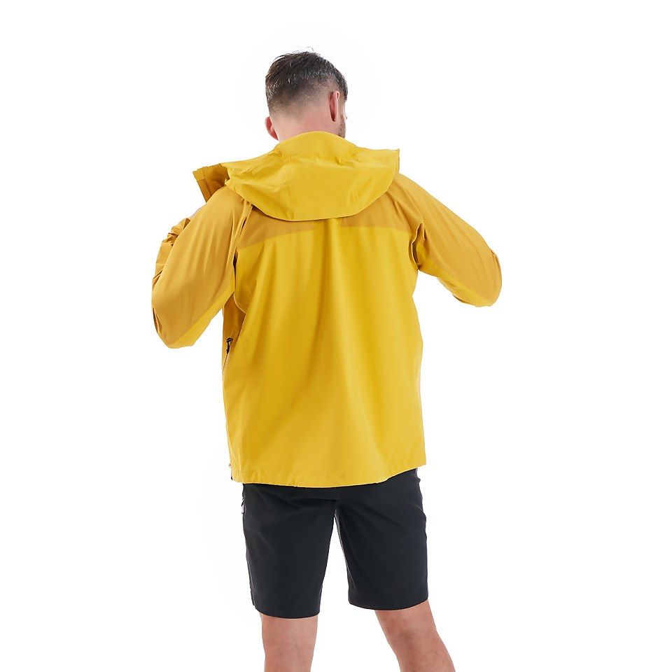 Men's Kember Vented Waterproof Jacket - Yellow / Brown