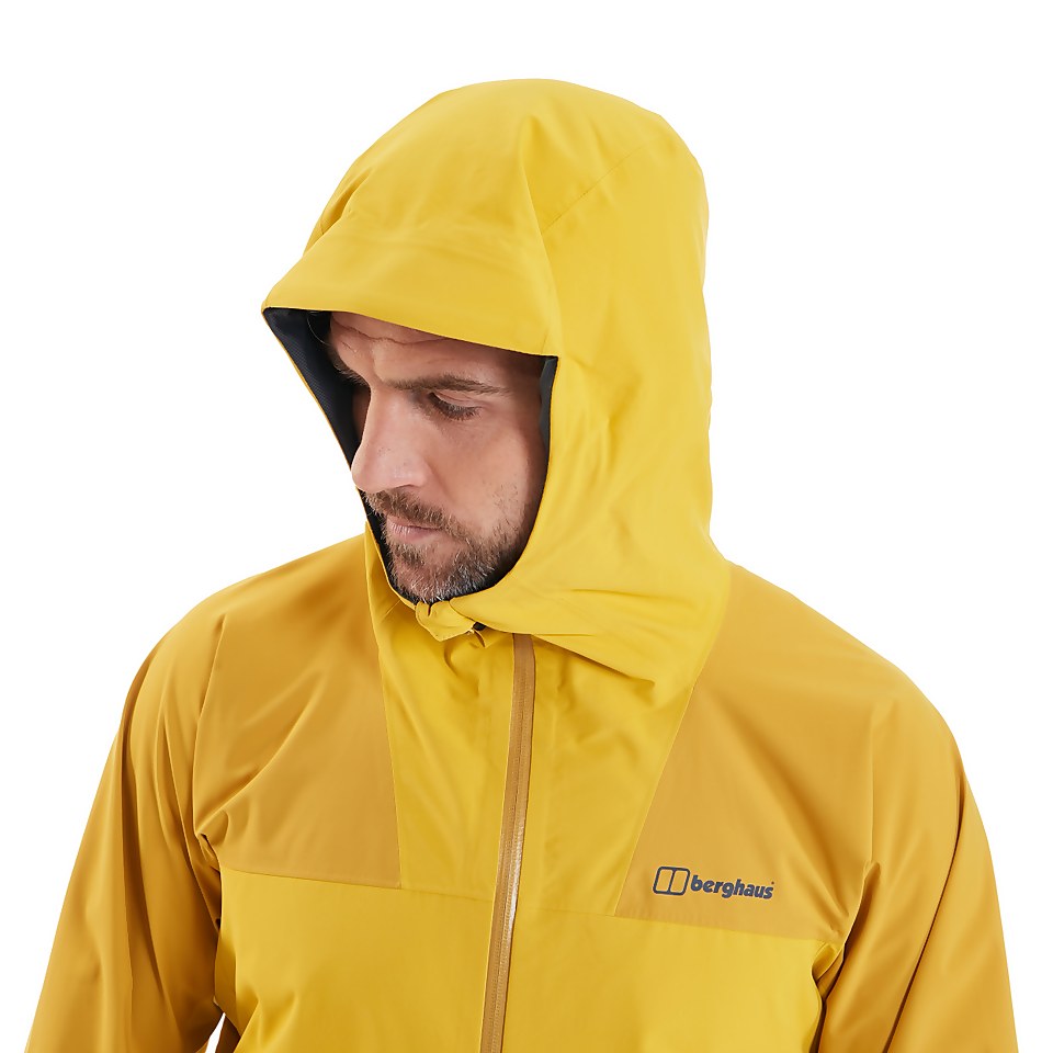 Men's Kember Vented Waterproof Jacket - Yellow / Brown