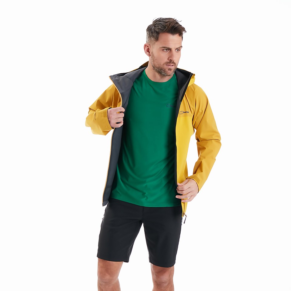 Men's Kember Vented Waterproof Jacket - Yellow / Brown