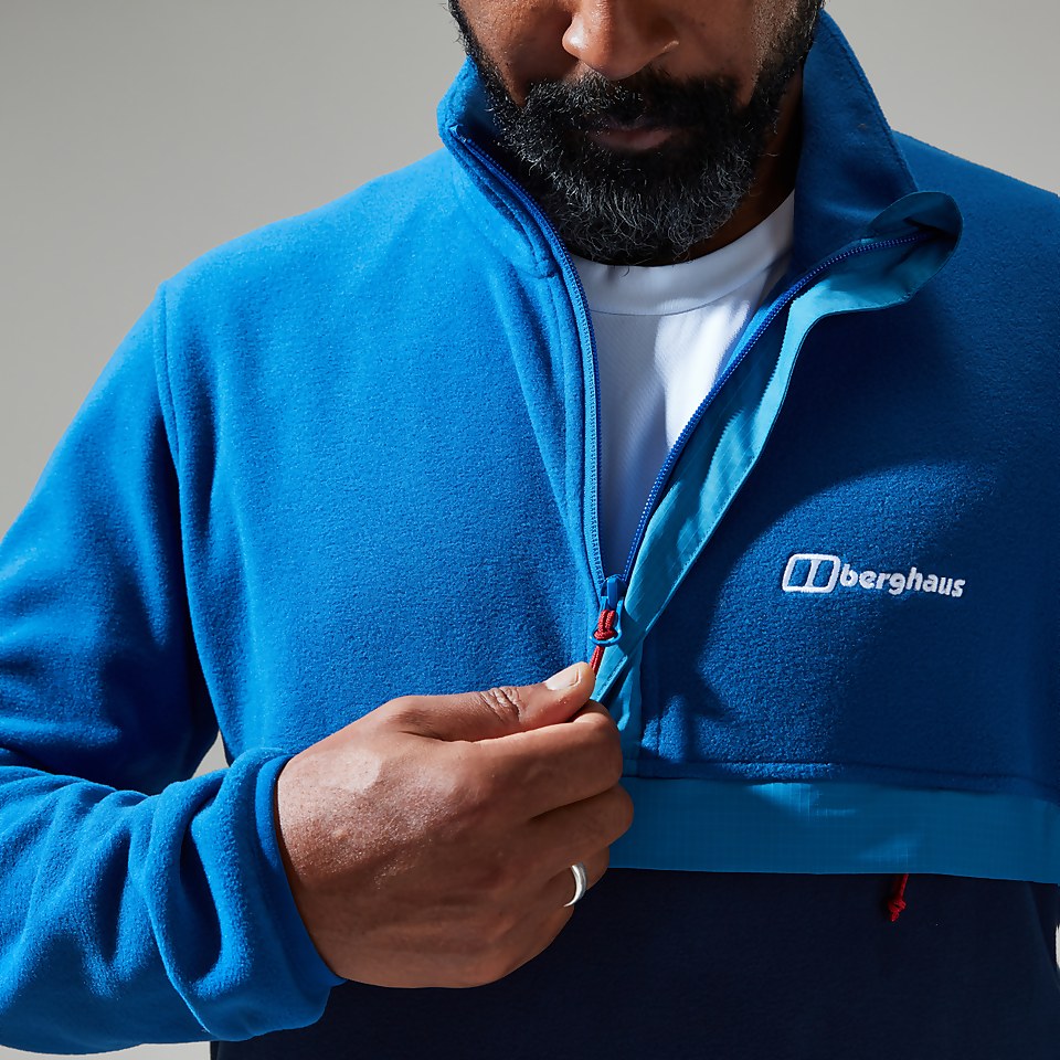 Men's Aslam Micro Half Zip Fleece - Blue/Dark Blue