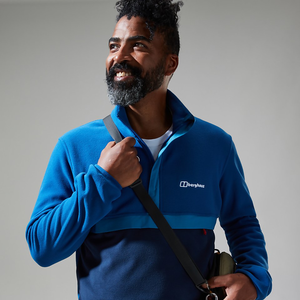 Men's Aslam Micro Half Zip Fleece - Blue/Dark Blue