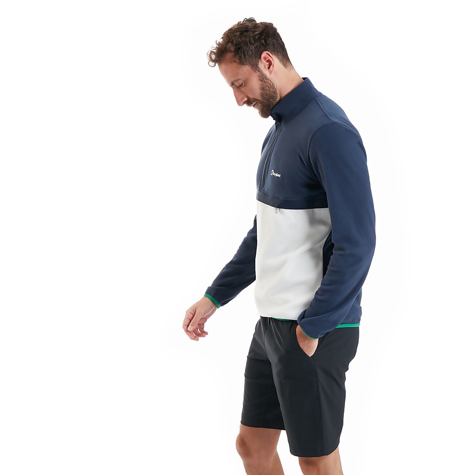 Men's Aslam Micro Half Zip Fleece - Dark Blue / White