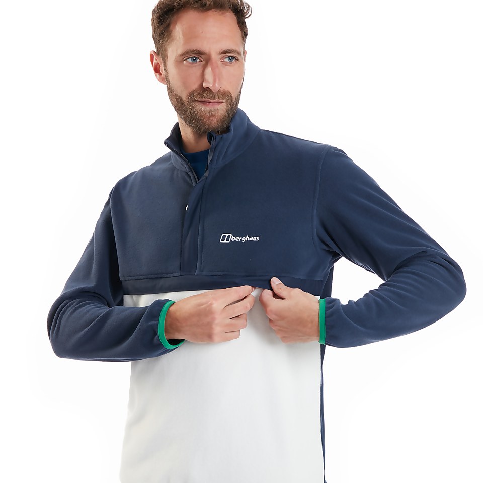 Men's Aslam Micro Half Zip Fleece - Dark Blue / White