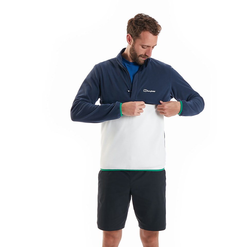 Men's Aslam Micro Half Zip Fleece - Dark Blue / White