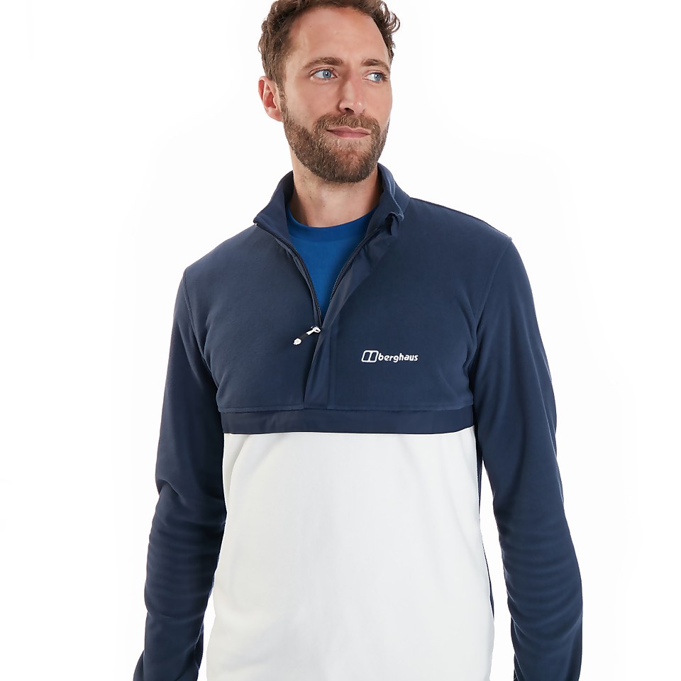Men's Aslam Micro Half Zip Fleece - Dark Blue / White