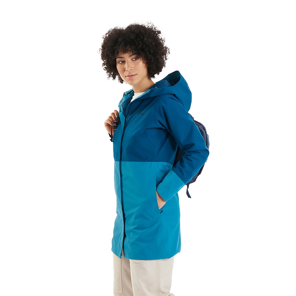 Omeara Lange Jacke für Damen - Dunkelblau/Blau