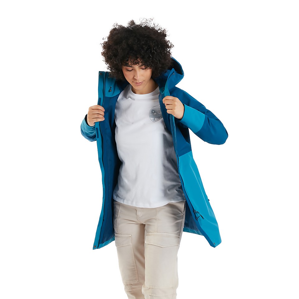 Omeara Lange Jacke für Damen - Dunkelblau/Blau