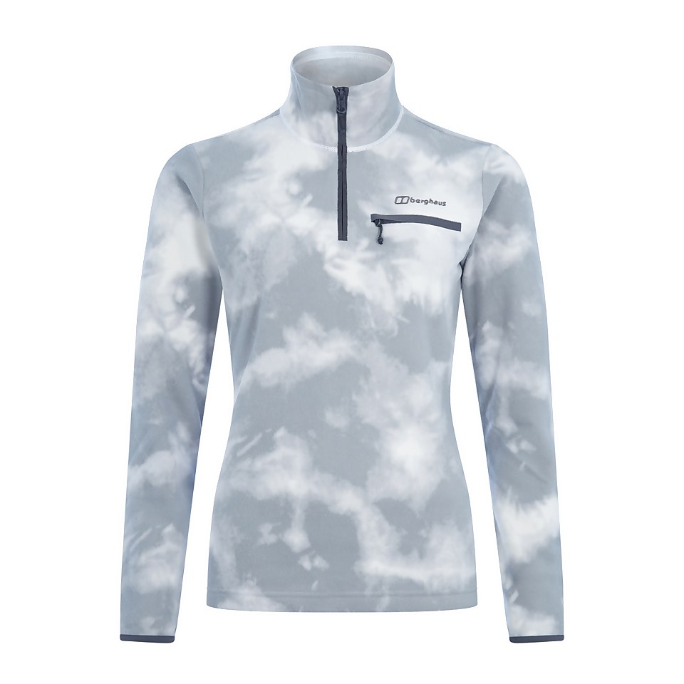 Women's Navala Fleece Half Zip - Light Grey / White