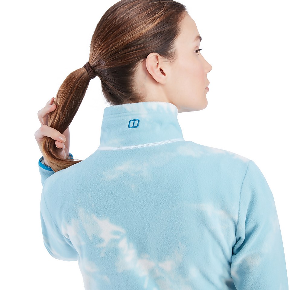 Navala Half Zip Fleece für Damen - Blau/Weiß