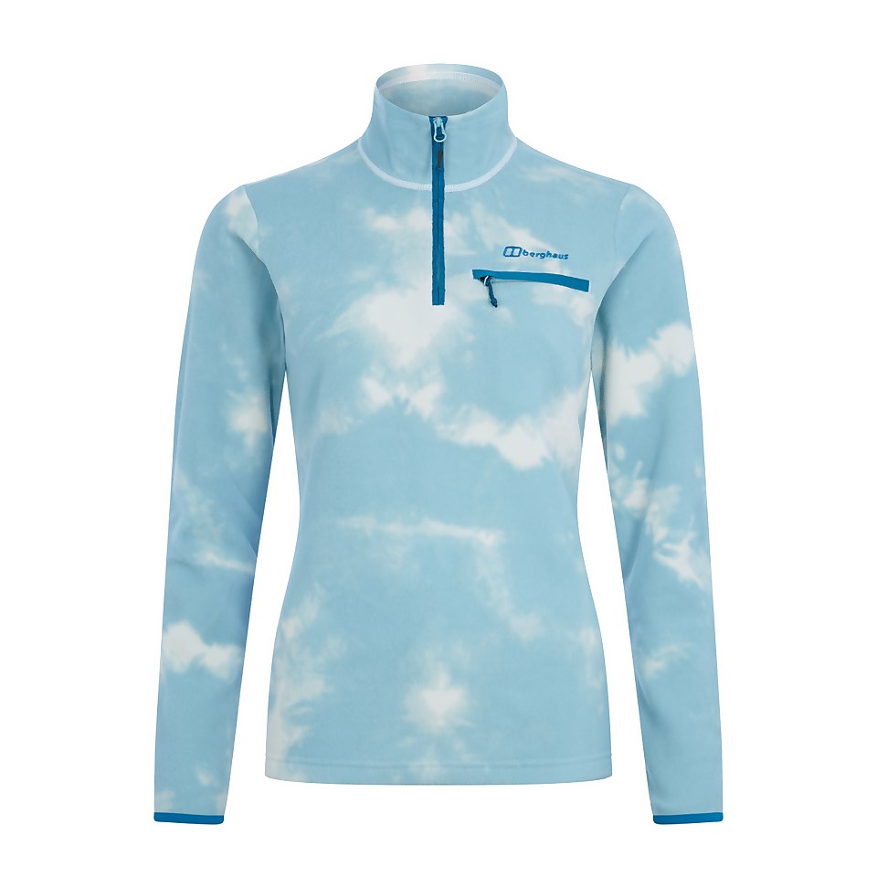 Navala Half Zip Fleece für Damen - Blau/Weiß