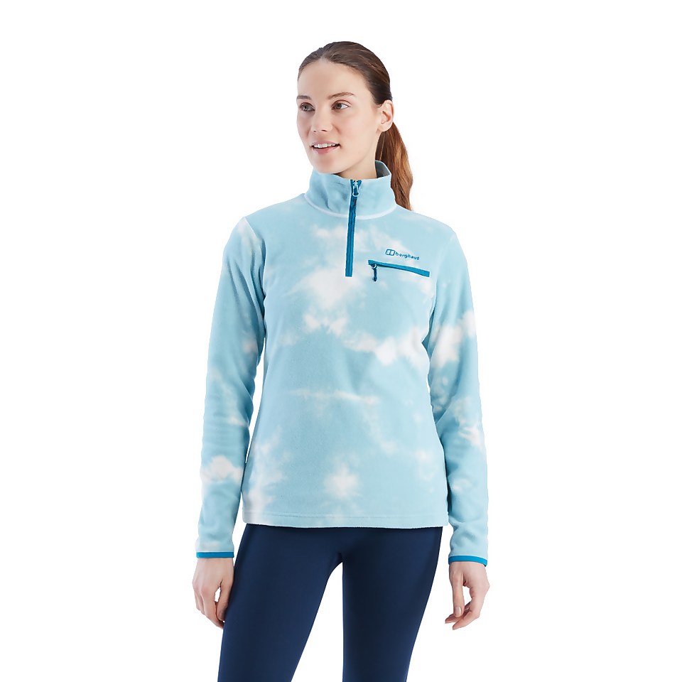 Navala Half Zip Fleece für Damen - Blau/Weiß