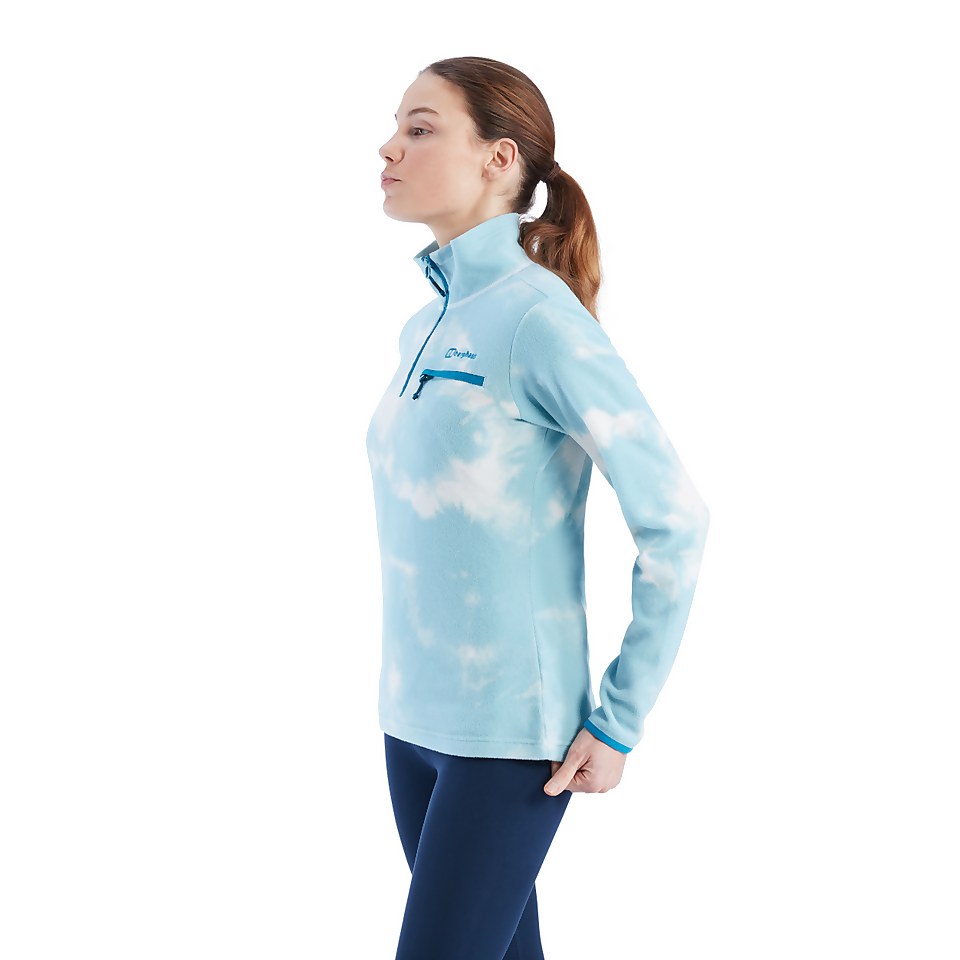 Navala Half Zip Fleece für Damen - Blau/Weiß