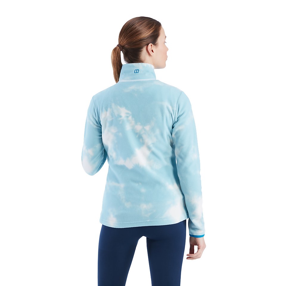 Navala Half Zip Fleece für Damen - Blau/Weiß