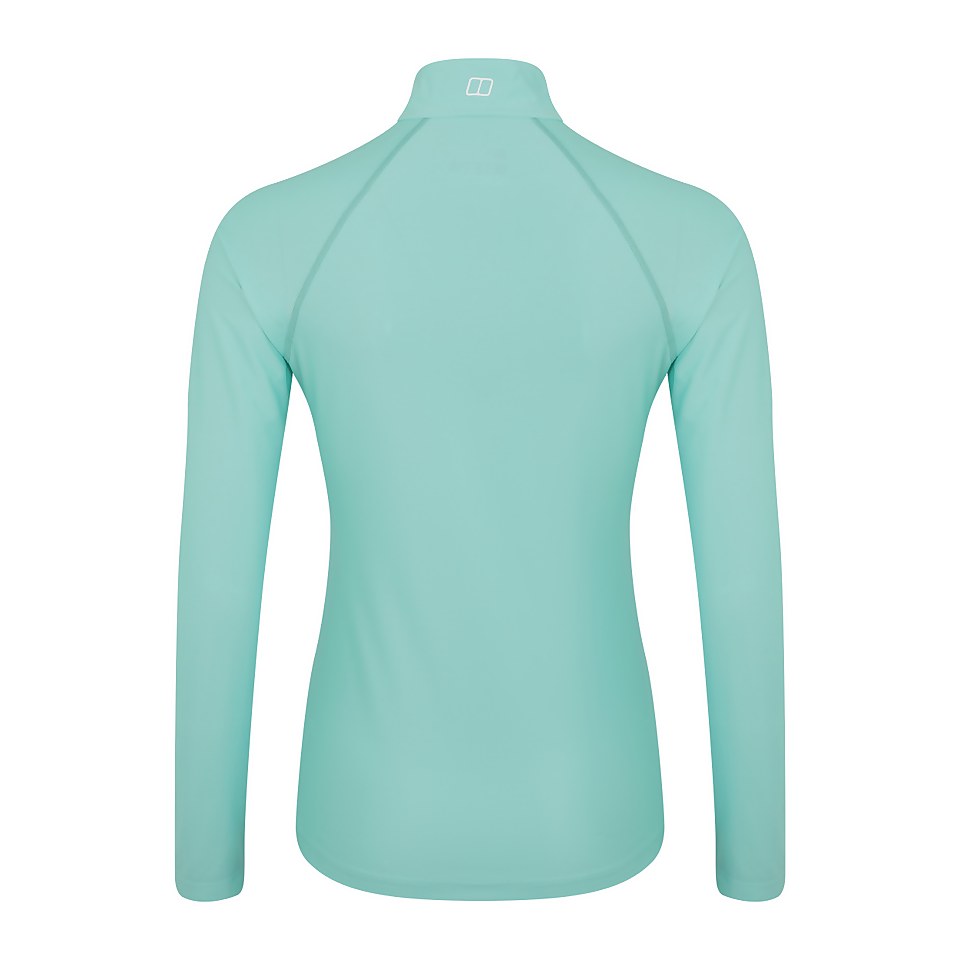 Women's 24/7 Long Sleeve Zip Base Layer - Light Green