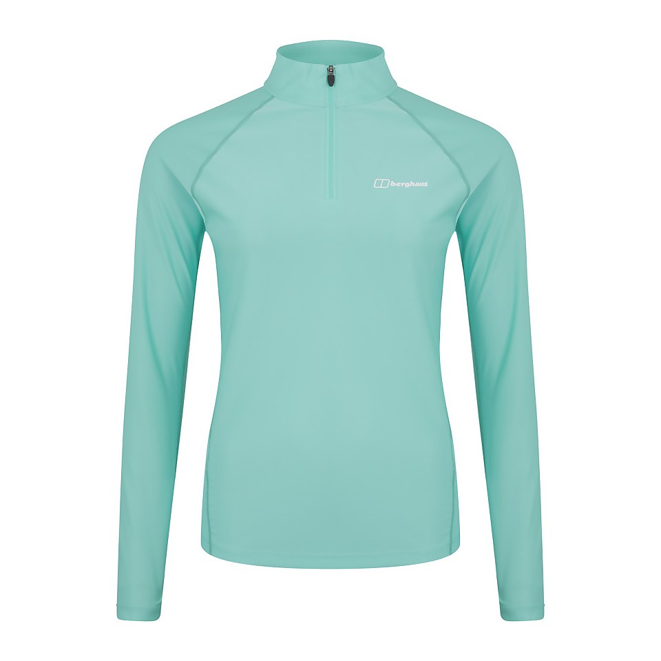 Women's 24/7 Long Sleeve Zip Base Layer - Light Green