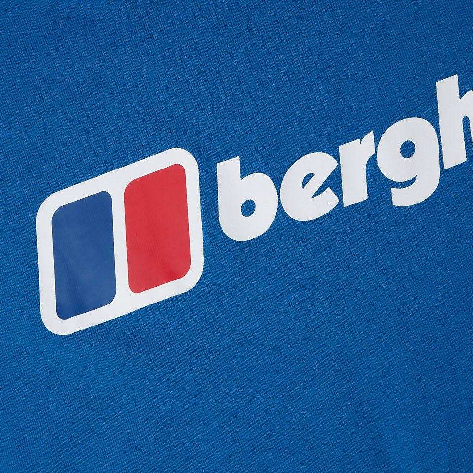 Men's Organic Front & Back Logo T-Shirt Blue