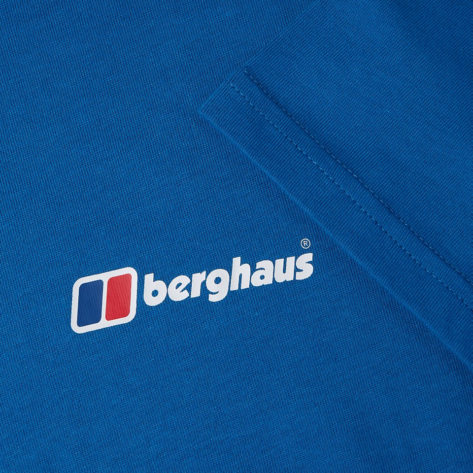 Men's Organic Front & Back Logo T-Shirt Blue
