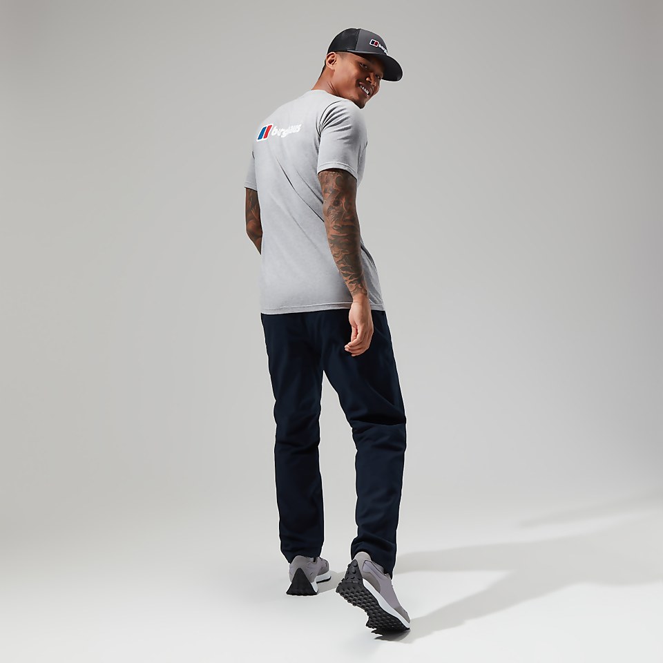 Men's Front & Back Logo Tee Dark Grey
