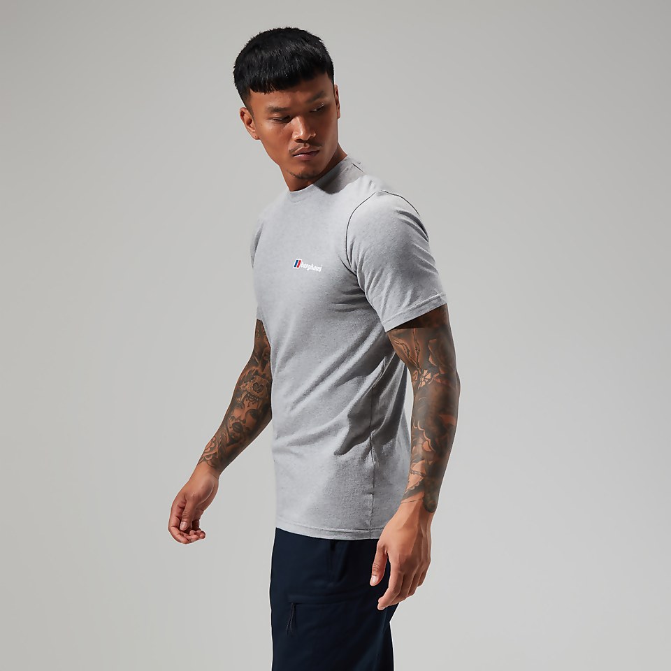Men's Front & Back Logo Tee Dark Grey