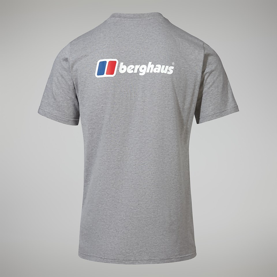 Men's Front & Back Logo Tee Dark Grey