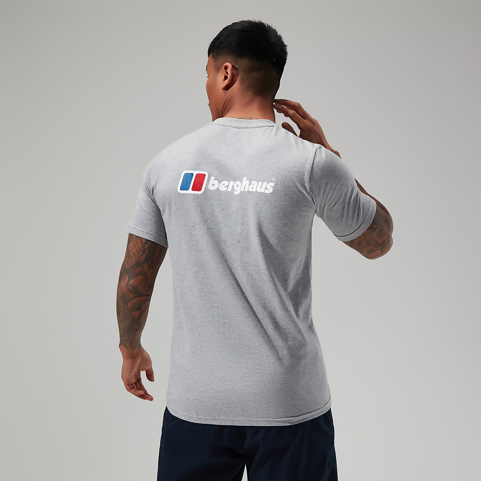 Men's Front & Back Logo Tee Dark Grey