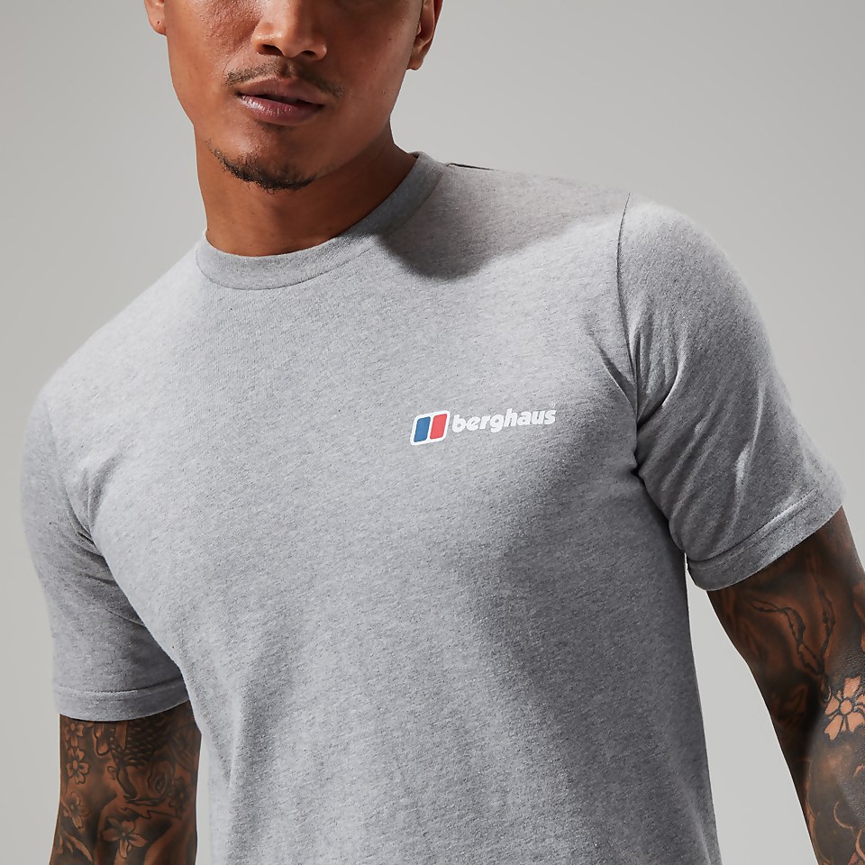 Men's Front & Back Logo Tee Dark Grey