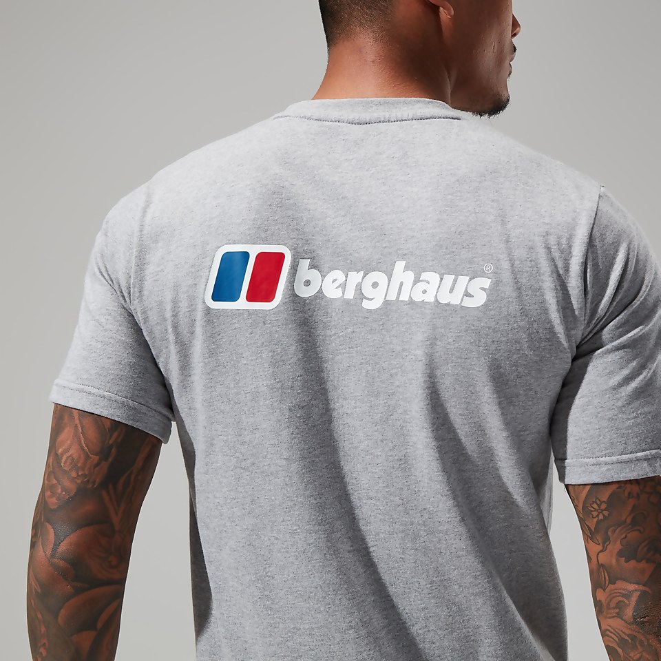 Men's Front & Back Logo Tee Dark Grey