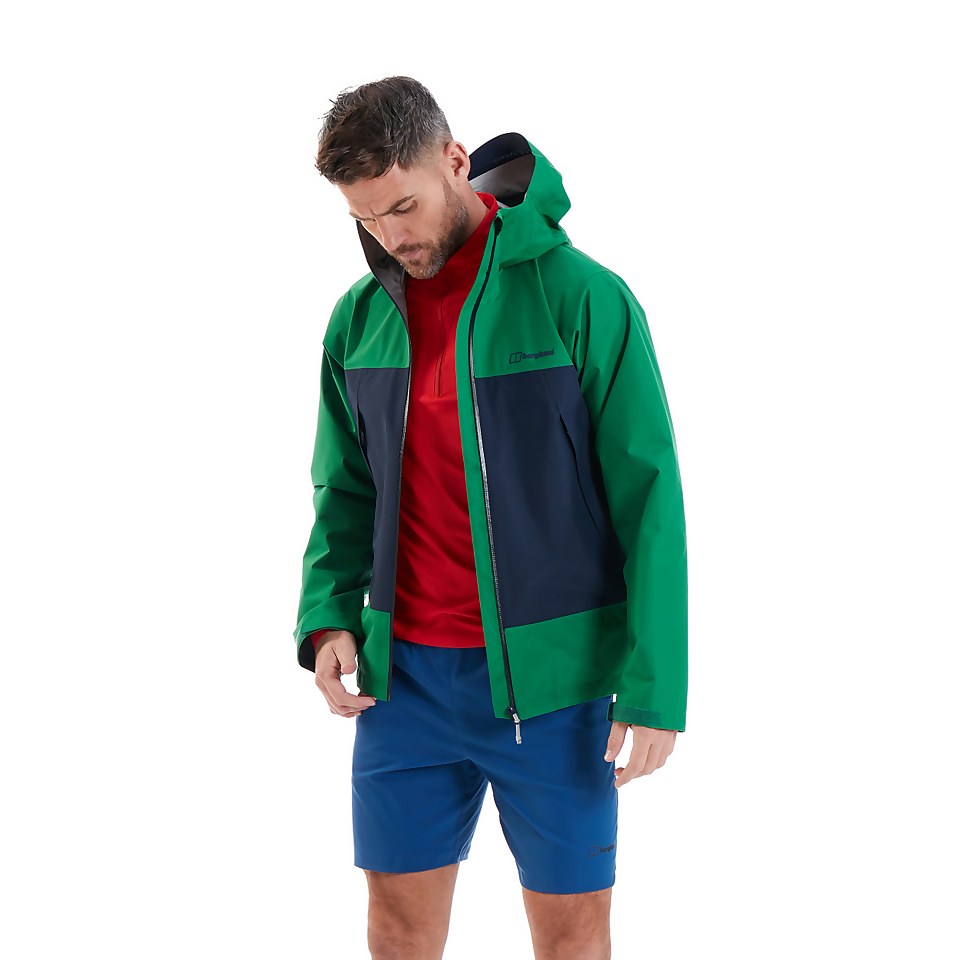Men's Paclite Dynak Gore-Tex Waterproof Jacket - Green / Dark Blue